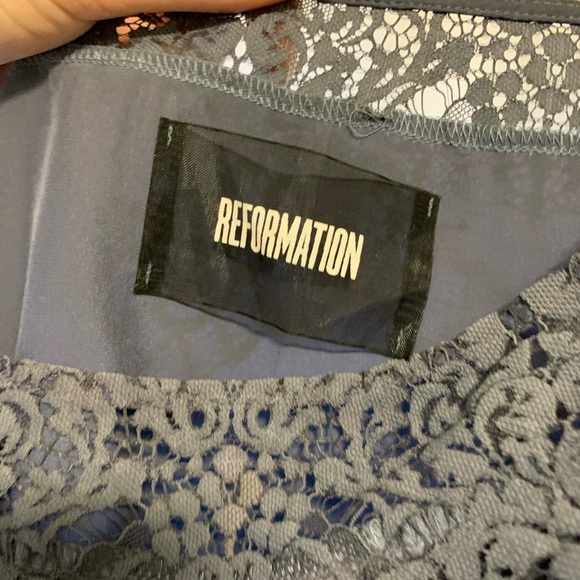 Reformation blue silk lace dress - Picture 2 of 5